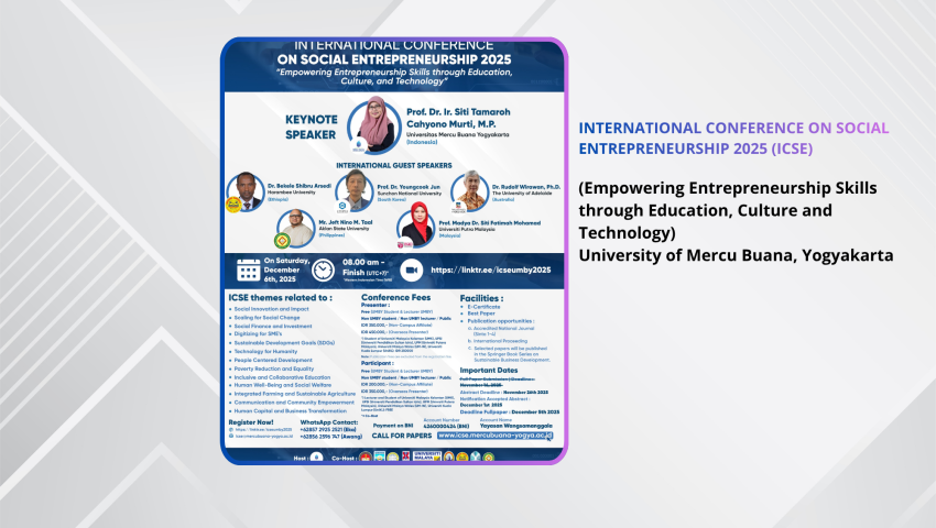 INTERNATIONAL CONFERENCE ON SOCIAL ENTREPRENEURSHIP 2025 (ICSE)