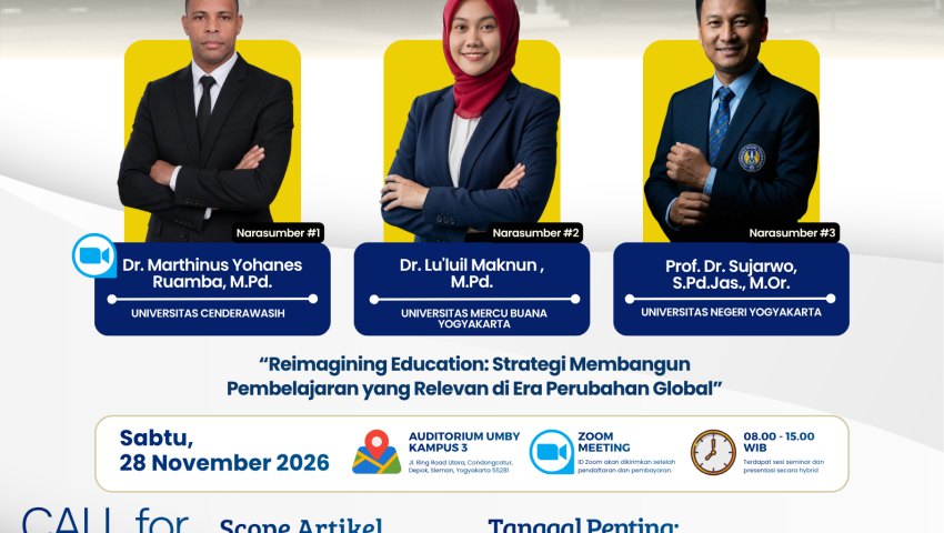 Seminar Nasional Pendidikan (SEMNAS Pendidikan) Fakultas Keguruan dan Ilmu Pendidikan UMBY 2026